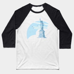 Liberty Tshirt Sky Blue Baseball T-Shirt